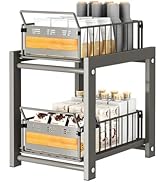 Amazon.co.jp: Hoisimdyキッチン シンク下 収納ラック 洗面台下 収納